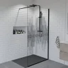 Cuisibane Paroi de douche fixe 110 cm x 200 cm motif MANHATTAN - Verre 8 mm