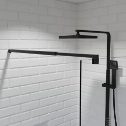 Cuisibane Paroi de douche fixe 110 cm x 200 cm motif MANHATTAN - Verre 8 mm