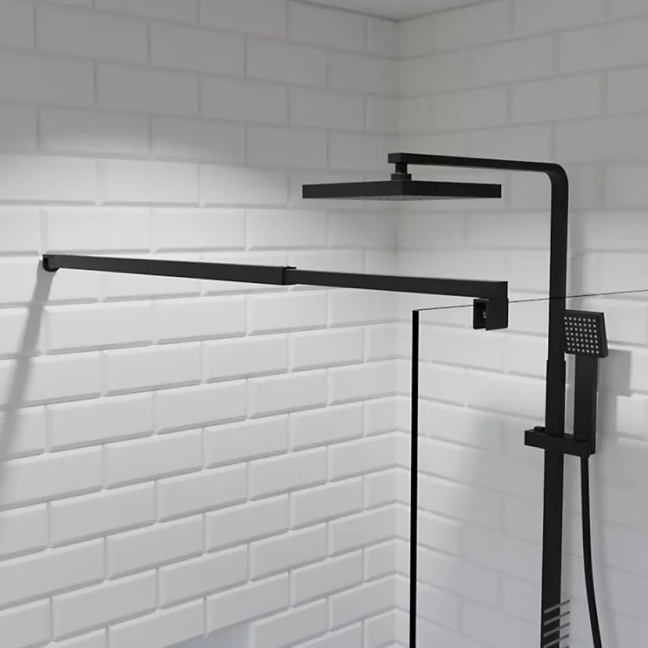 Cuisibane Paroi de douche fixe 110 cm x 200 cm motif MANHATTAN - Verre 8 mm