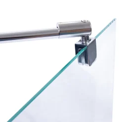 Paroi de douche fixe à l'italienne l.120xH.190cm, Walk In, verre transparent anticalcaire 6mm, décor Mistral, profilé chromé, Schulte NewStyle* Paroi De Douche