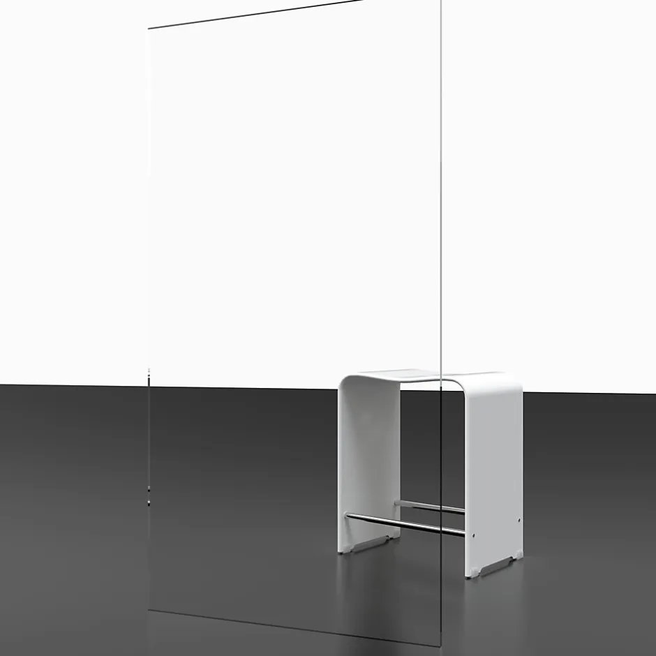 Paroi de douche fixe à l'italienne l.120xH.200cm, Walk In, verre transparent anticalcaire 6mm, profilé cuivré, Schulte NewStyle