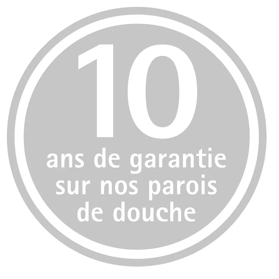 Paroi de douche fixe à l'italienne l.120xH.200cm, Walk In, verre transparent anticalcaire 6mm, profilé cuivré, Schulte NewStyle