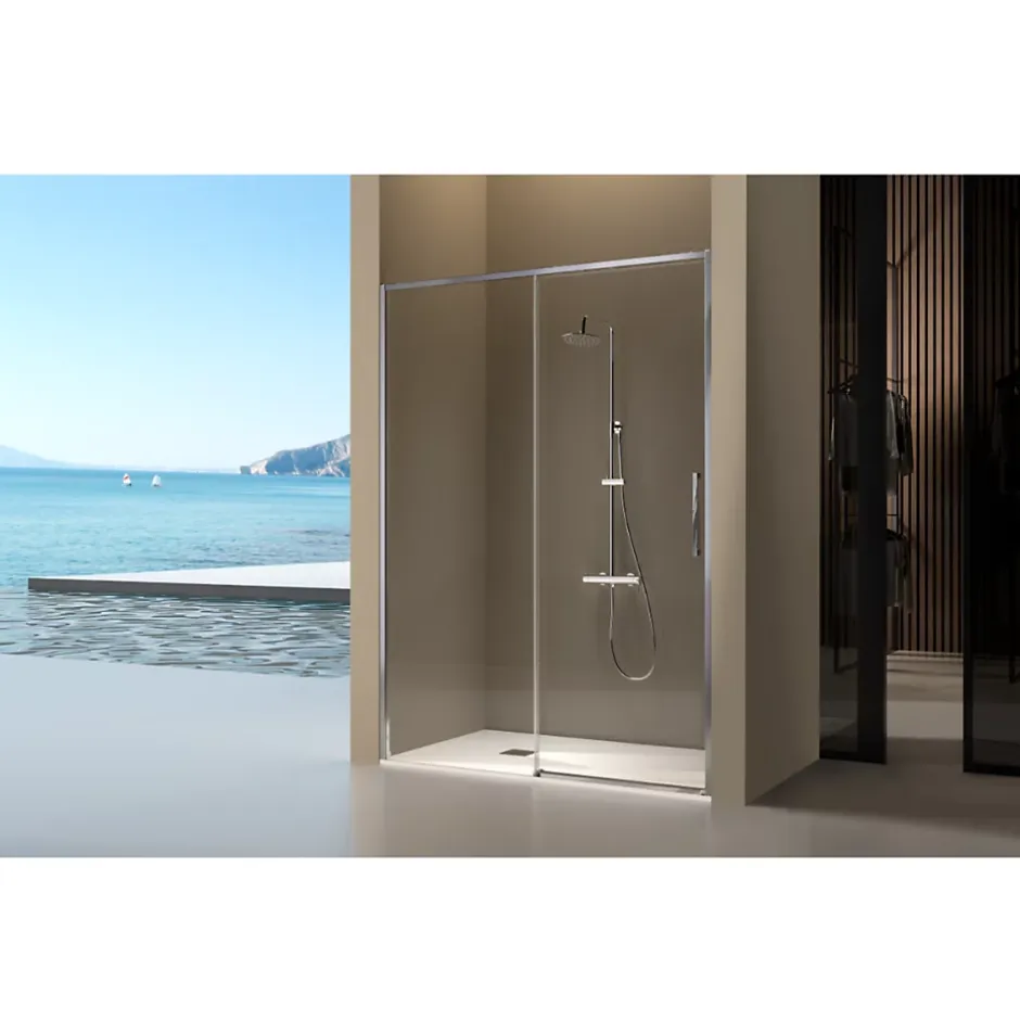 Kassandra Paroi de douche fixe + porte coulissante DELTA 120-122.6 cm* Porte De Douche