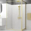 Galedo Paroi de douche fixe 90 x 200 cm, doré brossé, Factory* Paroi De Douche