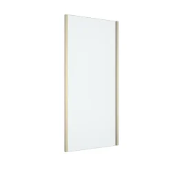GoodHome Paroi de douche fixe l.90 x 195 cm, profilés alu finition doré brossé, Ledava* Paroi De Douche