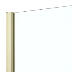 GoodHome Paroi de douche fixe l.90 x 195 cm, profilés alu finition doré brossé, Ledava* Paroi De Douche