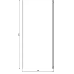 GoodHome Paroi de douche fixe l.90 x 195 cm, profilés alu finition doré brossé, Ledava* Paroi De Douche