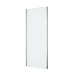 GoodHome Paroi de douche fixe l.80 x H.195 cm, verre transparent, profilés alu chrome, Ledava