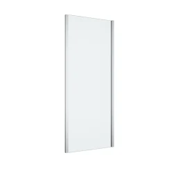 GoodHome Paroi de douche fixe l.80 x H.195 cm, verre transparent, profilés alu chrome, Ledava
