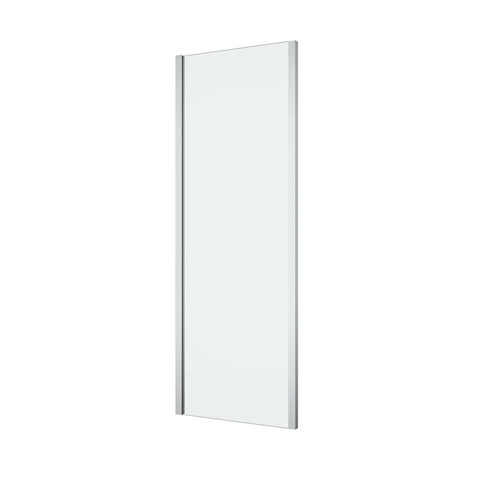 GoodHome Paroi de douche fixe l.70 x H.195 cm, verre transparent, profilés alu chrome, Ledava