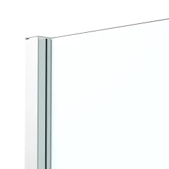 GoodHome Paroi de douche fixe l.70 x H.195 cm, verre transparent, profilés alu chrome, Ledava