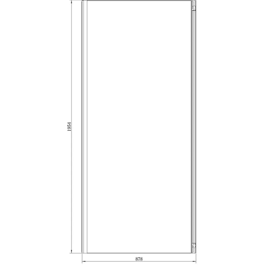 GoodHome Paroi de douche fixe l.90 x H.195 cm, verre transparent, profilés alu chrome, Ledava