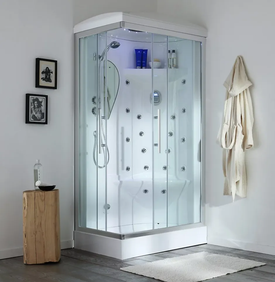 Kiamami Valentina Paroi De Douche Hydromassante Multifonction 70X90 Dx - Iride
