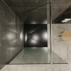 Saniverre Paroi de douche Italienne ROMA H.200 x 120 cm verre 10 mm centre-opaque -* Paroi De Douche