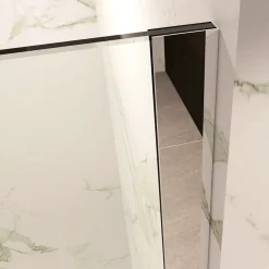 Saniverre Paroi de douche Italienne ROMA H.200 x 120 cm verre 10 mm centre-opaque -* Paroi De Douche