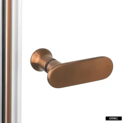 Otitec Paroi de Douche Italienne - 90 x 195 - SEPTIA CUIVRE BROSSE - Retour Pivotant 54 cm - Cuivre Brossé* Paroi De Douche