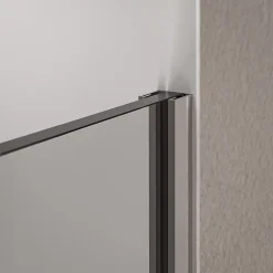 Paroi de douche italienne 90x220cm, verre NANO 10mm, profilé mural inox chrome, sans profilé sol - EX102-2