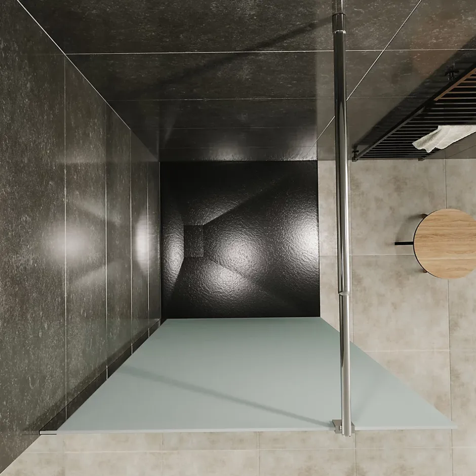 Saniverre Paroi de douche Italienne ROMA H.200 x 140 cm verre 10 mm opaque -* Paroi De Douche