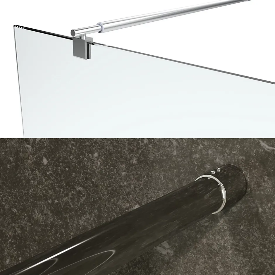 Saniverre Paroi de douche Italienne ROMA H.200 x 170 cm verre 10 mm opaque -* Paroi De Douche