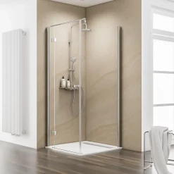 Schulte Paroi de douche latérale pour porte battante l.90xH.200cm, verre transparent anticalcaire 6mm, profilé chromé, MasterClass* Paroi De Douche