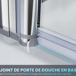 Paroi De Douche Pliante 130x130cm SIRHONA Porte de douche , Pare Baignoire 3 volets* Pare-Baignoire