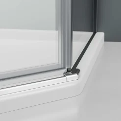 Bernstein Paroi de douche sans cadre pentagonale en verre véritable NANO EX415 - 90x90x195cm