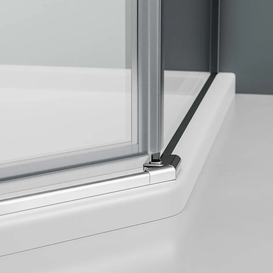 Bernstein Paroi de douche sans cadre pentagonale en verre véritable NANO EX415 - 90x90x195cm