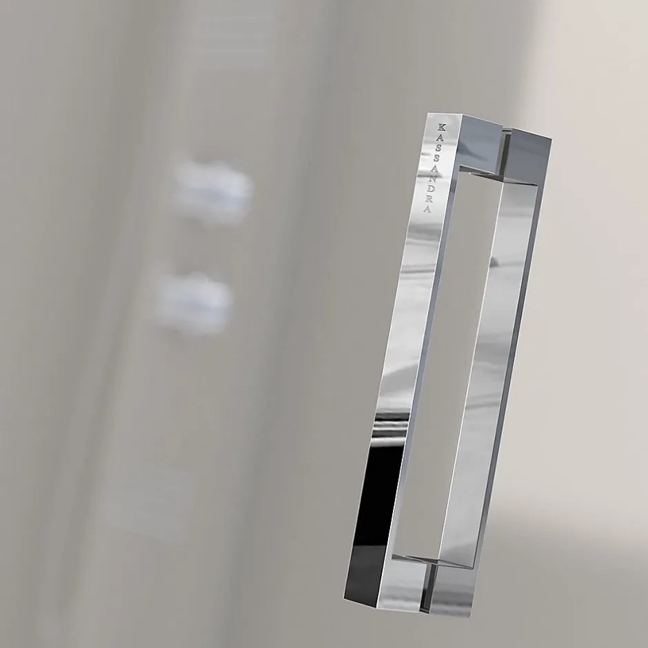 Kassandra Paroi de douche semi-circulaire 2 verres fixes + 2 portes coulissantes S400 80x80 cm rayon 55cm