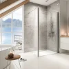 Paroi de douche verre transparent anticalcaire avec volet pivotant 120 + 35 cm, Schulte MasterClass