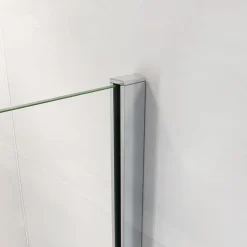 Paroi de douche verre trempé sérigraphié Brume en 8 mm verre - 50 x 200 cm - Profilés chrome et Intimité & élégance* Paroi De Douche