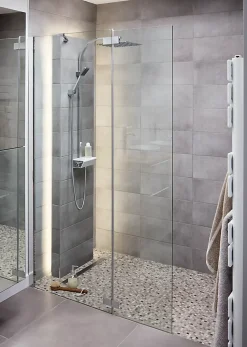 Cooke & Lewis Paroi de douche walk in et volet Zilia transparent 80 + 45 cm* Paroi De Douche