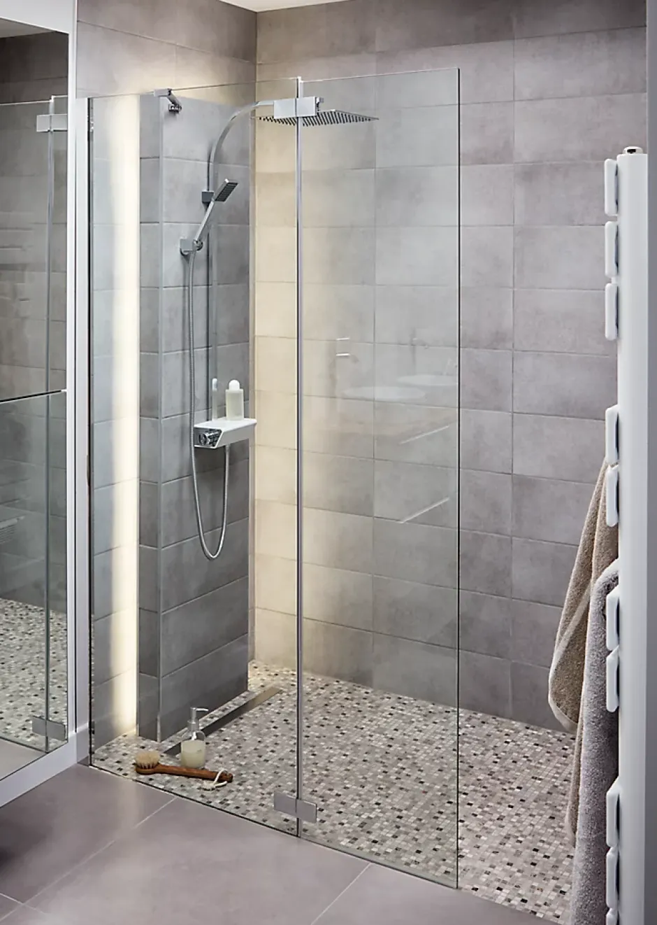 Cooke & Lewis Paroi de douche walk in et volet Zilia transparent 80 + 45 cm* Paroi De Douche