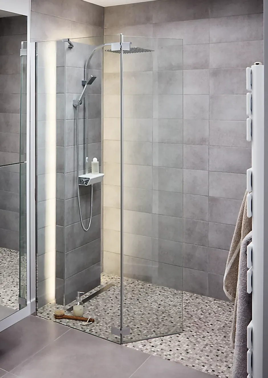 Cooke & Lewis Paroi de douche walk in et volet Zilia transparent 80 + 45 cm* Paroi De Douche