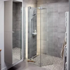 Cooke & Lewis Paroi de douche walk in et volet Zilia transparent 80 + 45 cm* Paroi De Douche