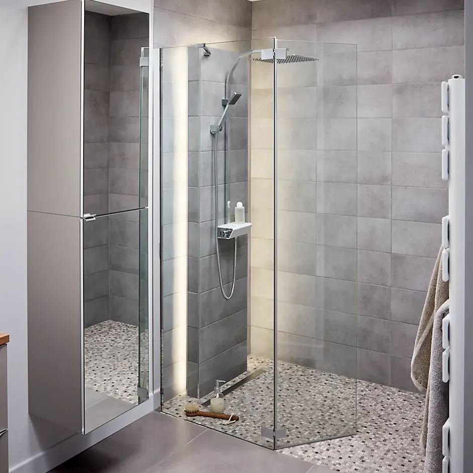 Cooke & Lewis Paroi de douche walk in et volet Zilia transparent 80 + 45 cm* Paroi De Douche