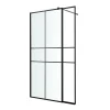 Paroi de douche walk in et volet verre transparent profilé noir 90 + 28 cm, GoodHome Ahti* Paroi De Douche