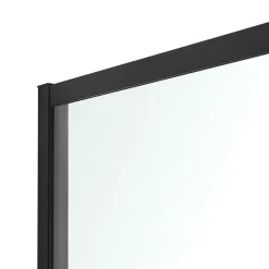 Paroi de douche walk in et volet verre transparent profilé noir 90 + 28 cm, GoodHome Ahti* Paroi De Douche
