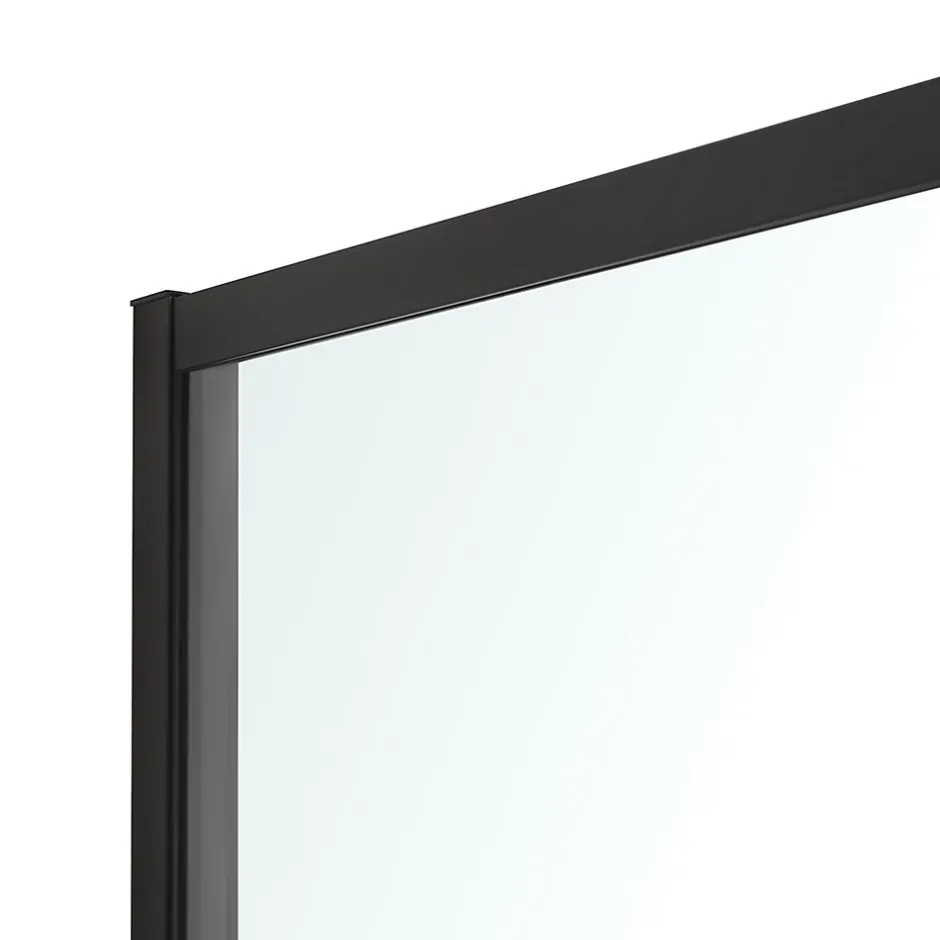 Paroi de douche walk in et volet verre transparent profilé noir 90 + 28 cm, GoodHome Ahti* Paroi De Douche