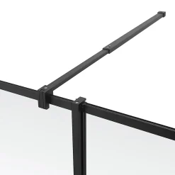 Paroi de douche walk in et volet verre transparent profilé noir 90 + 28 cm, GoodHome Ahti* Paroi De Douche