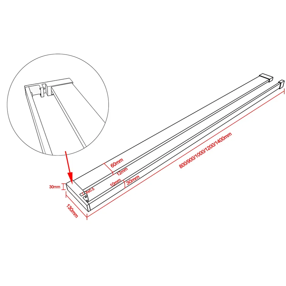 Paroi de douche 120x200 cm - 8mm verre trempé bande dépoli + barre extensible 73-120 cm + Étagère de Douch 120 cm