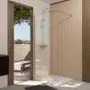 Aurlane Paroi de Douche 100x195 cm en Verre Trempé 5 mm - Finition Or Brossé - GOLD ELEMENTARY* Paroi De Douche
