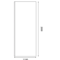 Cuisibane Paroi de douche 110x200 cm fixe CALYPSO - Verre 8 mm anticalcaire