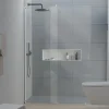 Paroi de douche 195x140cm en verre claire 8mm, Cabine de douche porte coulissante - NT101* Paroi De Douche