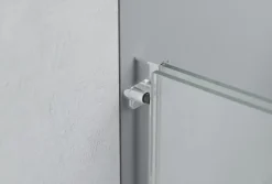 Paroi de douche 195x140cm en verre claire 8mm, Cabine de douche porte coulissante - NT101* Paroi De Douche