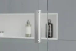 Paroi de douche 195x140cm en verre claire 8mm, Cabine de douche porte coulissante - NT101* Paroi De Douche