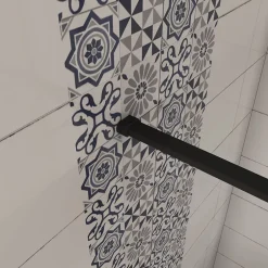 paroi de douche 120x200cm,avec une barre de fixation 90cm,en 8mm verre anticalcaire,Paroi douche italienne,Conception et intimité