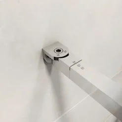 paroi de douche 120x190cm,6mm verre anticalcaire avec bandes horizontales sérigraphiées,barre de fixation extensible 73-120cm