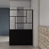 paroi de douche 90x200cm,Paroi douche italienne industrielle,avec une barre de fixation extensible ronde,Conception et intimité* Paroi De Douche