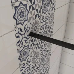 paroi de douche 90x200cm,Paroi douche italienne industrielle,avec une barre de fixation extensible ronde,Conception et intimité* Paroi De Douche