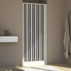 Forte Paroi douche 90 CM H185 en Plastique pvc modèle Aura avec l'ouverture latérale* Porte De Douche
